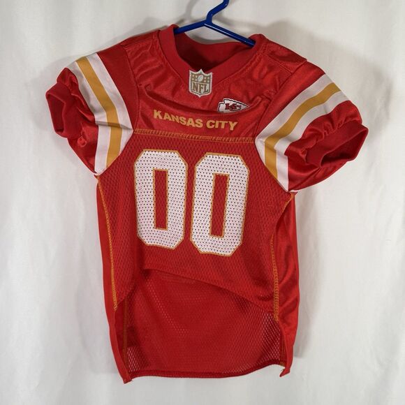 Kansas City Chiefs Jersey Unisex 2 Short Sleeve 00 Vneck Mesh Top - Picture 1 of 9